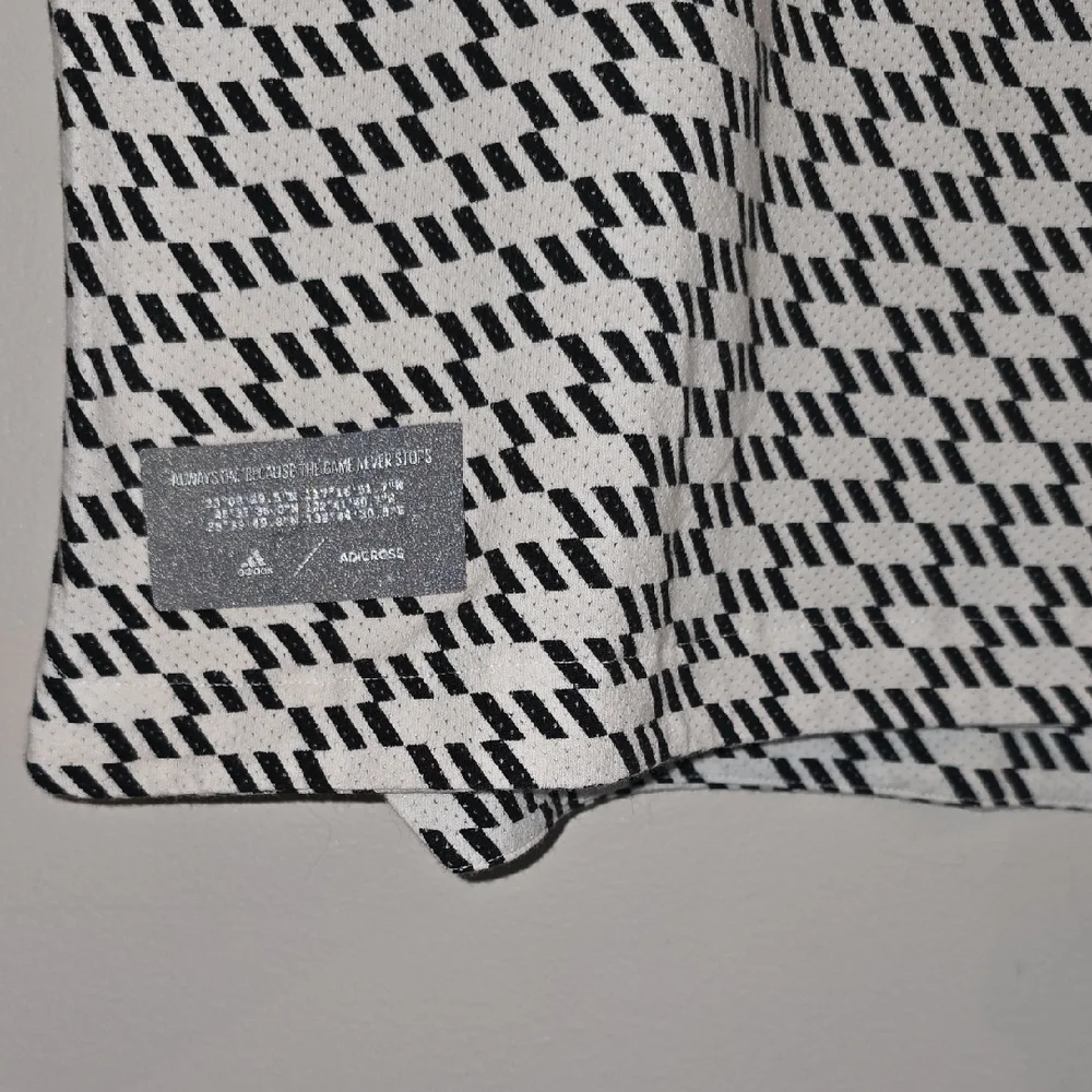 adidas Monochrome Patterned Polo Shirt LOT M